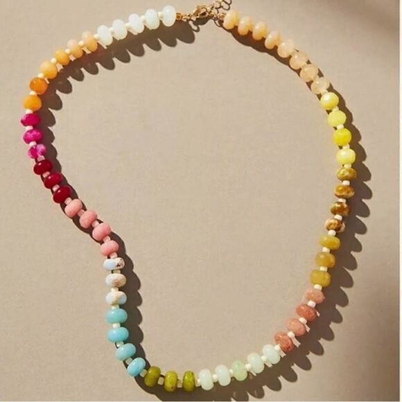 Anthropologie Jewelry - Bohemian rainbow necklace A613